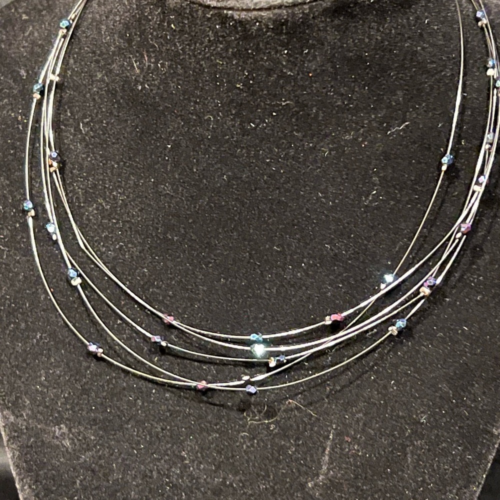 Choker-Black Iridescent 15 inches long